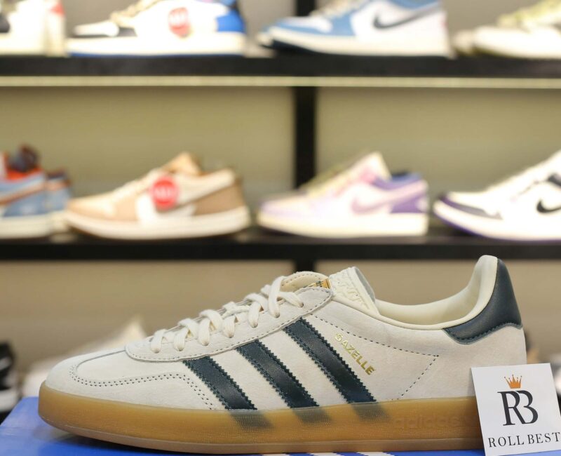 Giày Adidas Gazelle Indoor Cream White Collegiate Green Gum Best Quality