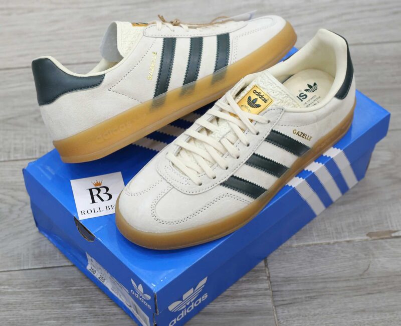 Giày Adidas Gazelle Indoor Cream White Collegiate Green Gum Best Quality