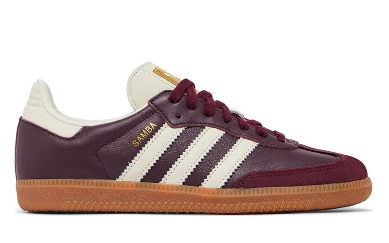 Giày Adidas Samba OG Maroon Gold Metallic Best Quality