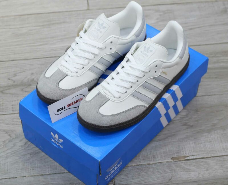 Giày Adidas Samba OG White Grey Trắng Xám Like Auth