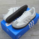 Giày Adidas Samba OG White Grey Trắng Xám Like Auth