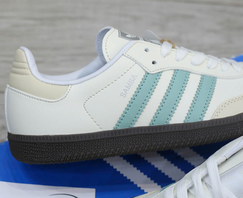 Giày Adidas Samba OG ‘ White Hazy Green’ Like Auth