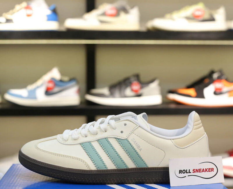 Giày Adidas Samba OG ‘ White Hazy Green’ Like Auth