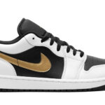 Giày Nike Air Jordan 1 Low Gold Swoosh Real