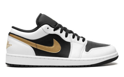 Giày Nike Air Jordan 1 Low Gold Swoosh Real