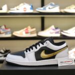 Giày Nike Air Jordan 1 Low Gold Swoosh Real