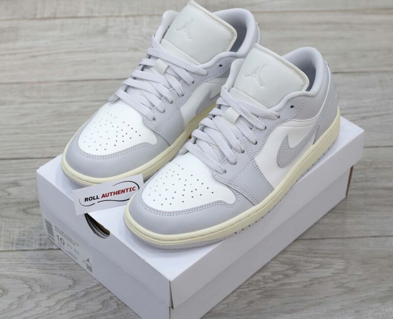 Giày Nike Air Jordan 1 Low (GS) 'Vintage Grey' Real