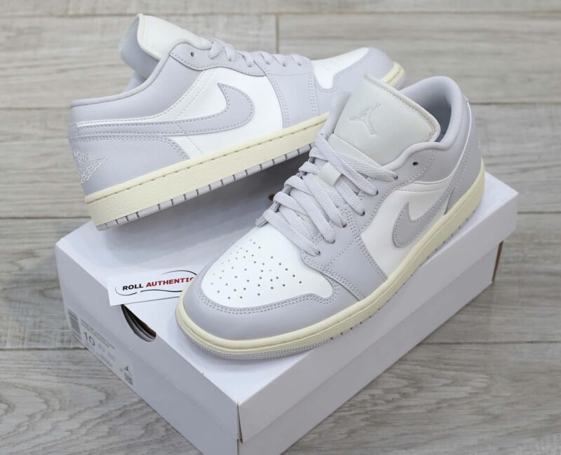 Giày Nike Air Jordan 1 Low (GS) 'Vintage Grey' Real