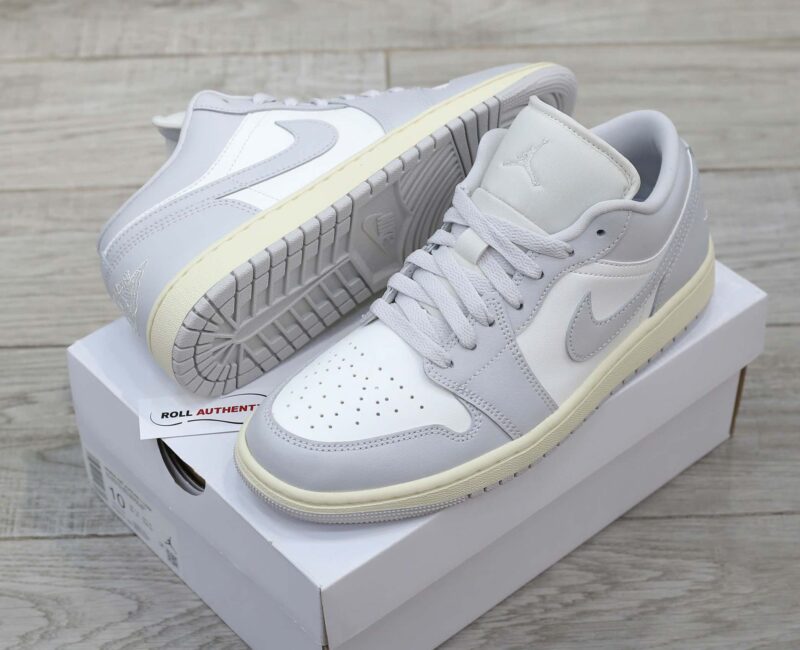 Giày Nike Air Jordan 1 Low (GS) 'Vintage Grey' Real