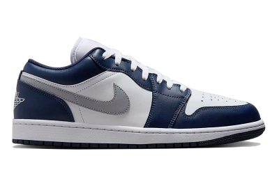 Giày Nike Air Jordan 1 Low ‘Midnight Navy Wolf Grey’ Real