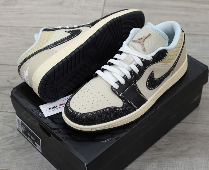 Giày Nike Air Jordan 1 Low SE Coconut Milk Black Like Auth