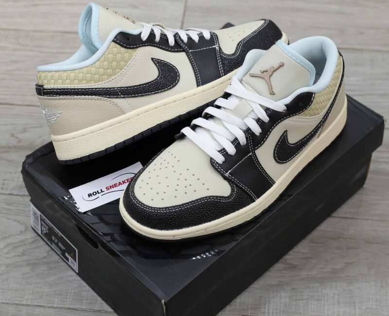 Giày Nike Air Jordan 1 Low SE Coconut Milk Black Like Auth