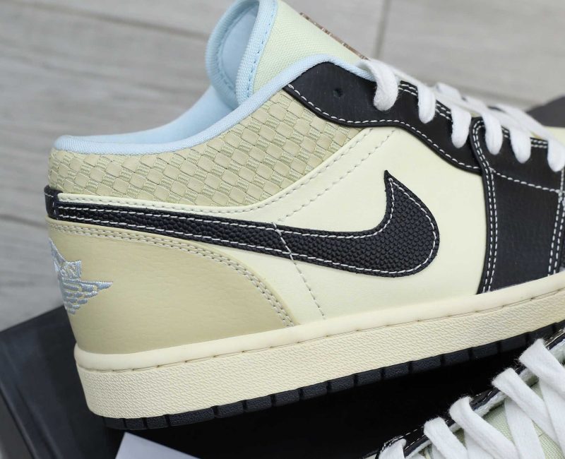 Giày Nike Air Jordan 1 Low SE Coconut Milk Black Muslin Best Quality