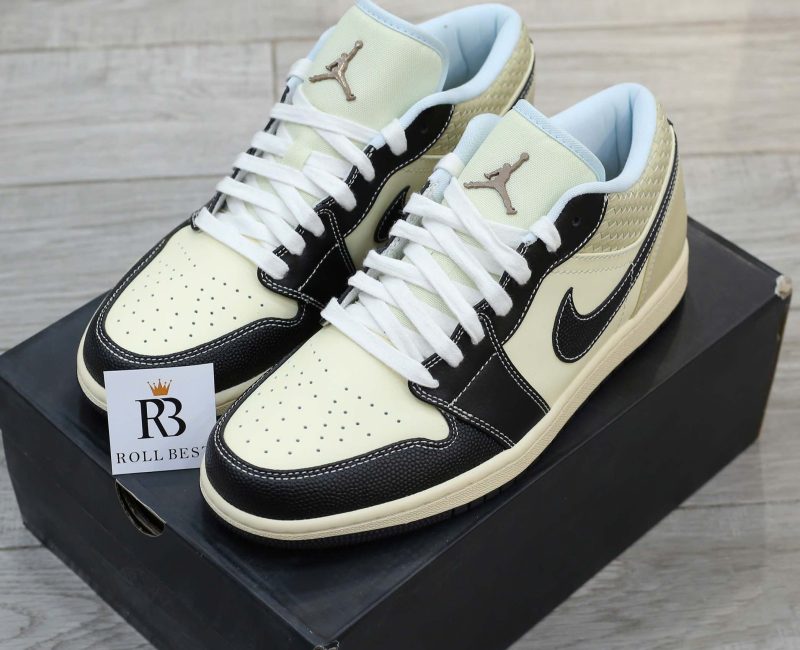 Giày Nike Air Jordan 1 Low SE Coconut Milk Black Muslin Best Quality