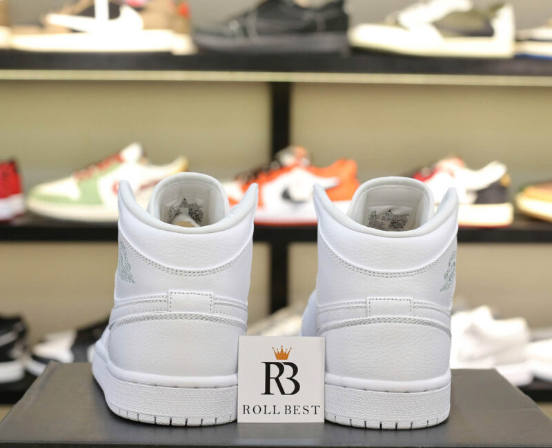 Giày Nike Air Jordan 1 Mid Triple White Best Quality