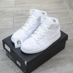 Giày Nike Air Jordan 1 Mid Triple White Best Quality