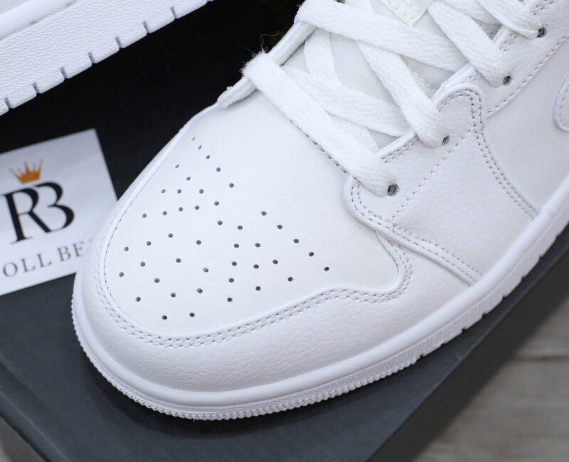 Giày Nike Air Jordan 1 Mid Triple White Best Quality