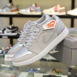 Giày Nike Air Jordan 1 Retro Low OG Neutral Grey Metallic Silver Real