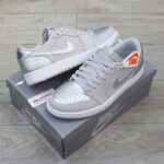 Giày Nike Air Jordan 1 Retro Low OG Neutral Grey Metallic Silver Real