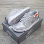 Giày Nike Air Jordan 1 Retro Low OG Neutral Grey Metallic Silver Real