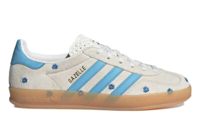 Giày Adidas Gazelle Indoor Cloud White Light Blue Gum Real