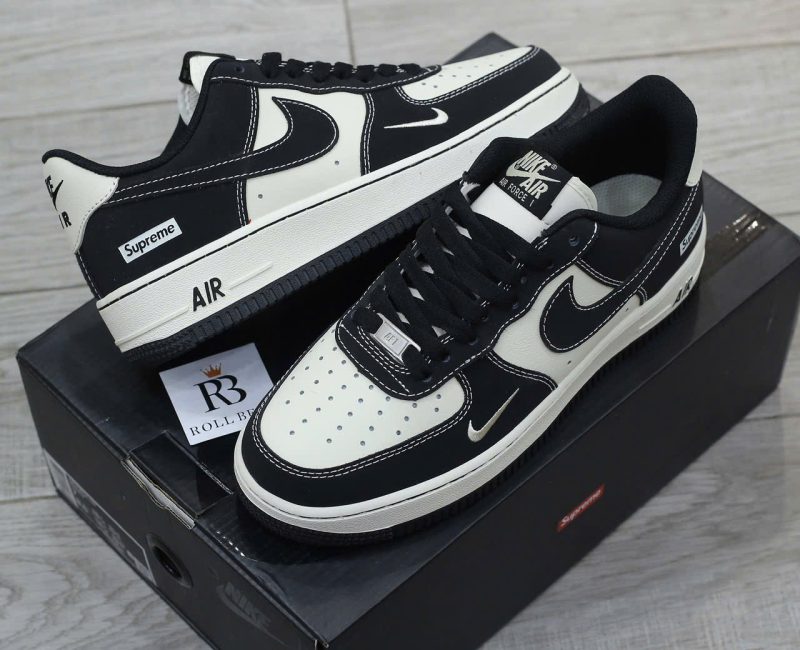 Giày Air Force 1 Supreme Black White Best Quality