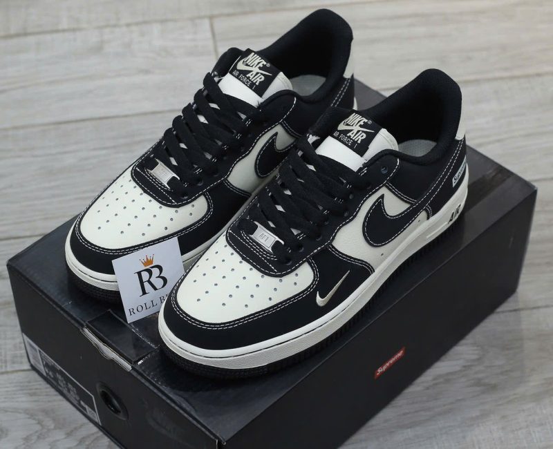 Giày Air Force 1 Supreme Black White Best Quality