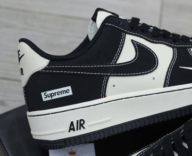 Giày Air Force 1 Supreme Black White Best Quality