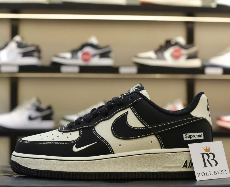 Giày Air Force 1 Supreme Black White Best Quality