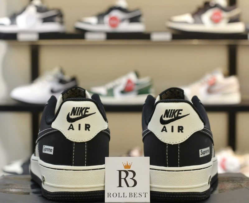 Giày Air Force 1 Supreme Black White Best Quality