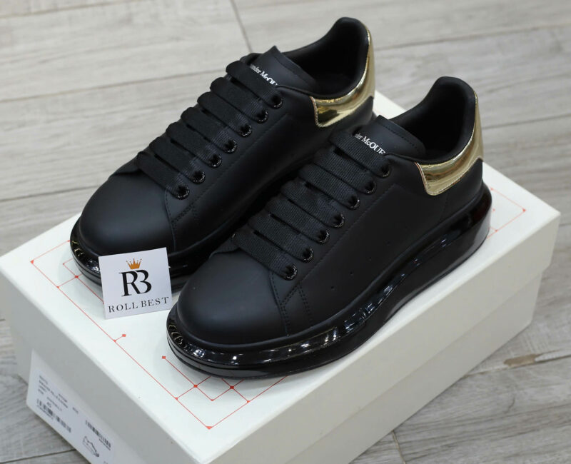 Giày Alexander McQueen Oversized Black Gold Like Auth