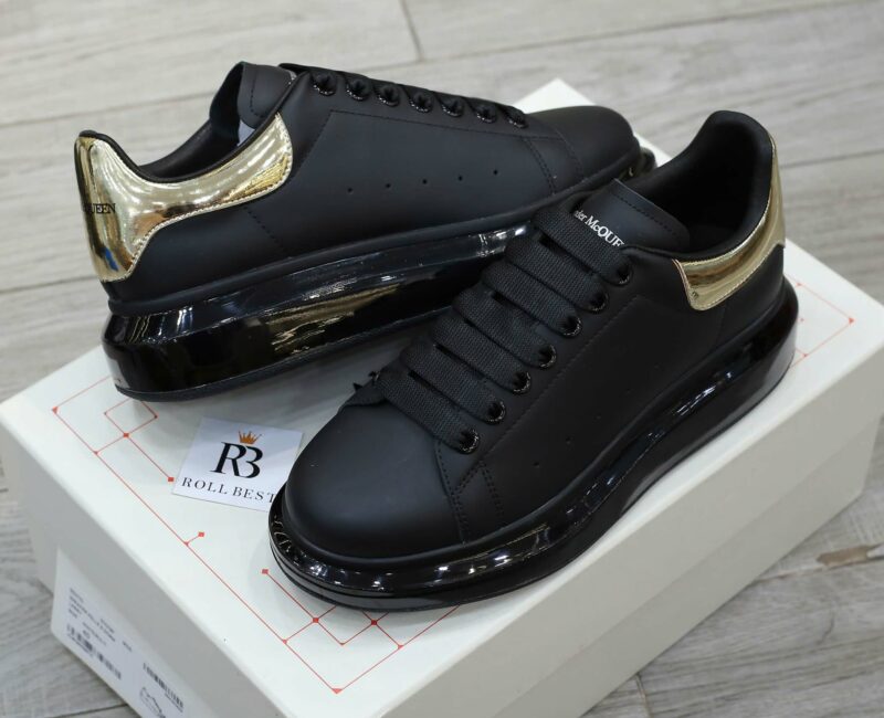 Giày Alexander McQueen Oversized Black Gold Like Auth