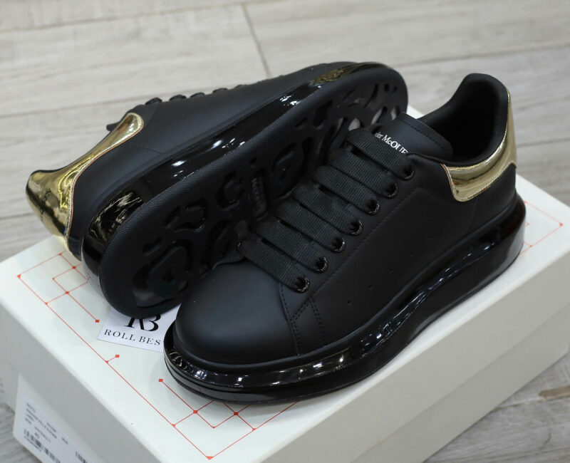 Giày Alexander McQueen Oversized Black Gold Like Auth