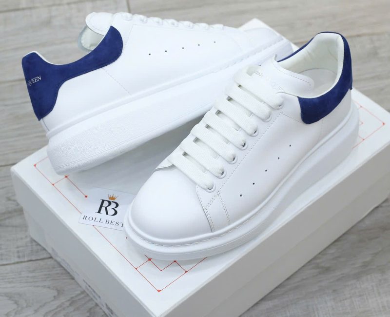 Giày Alexander McQueen Oversized White Paris Blue Like Auth