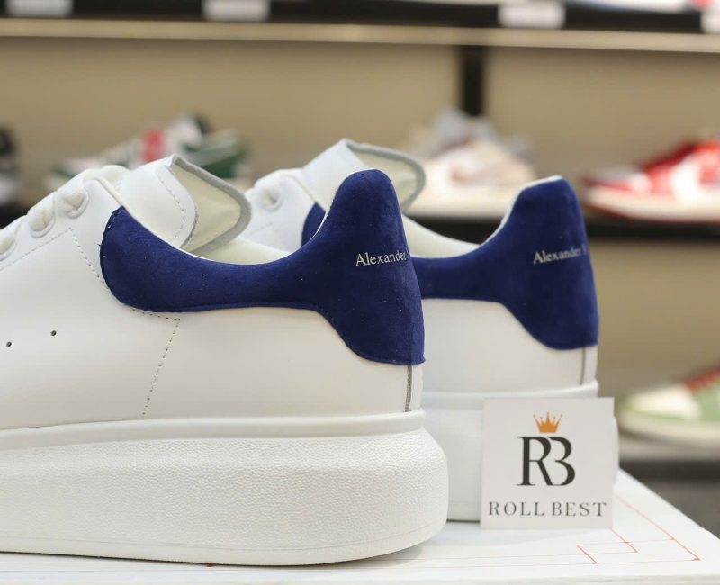 Giày Alexander McQueen Oversized White Paris Blue Like Auth