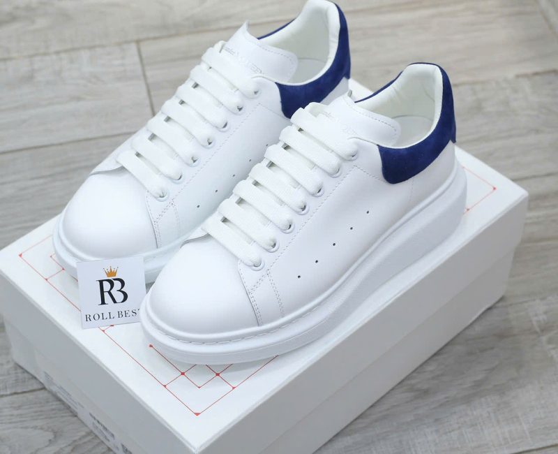 Giày Alexander McQueen Oversized White Paris Blue Like Auth