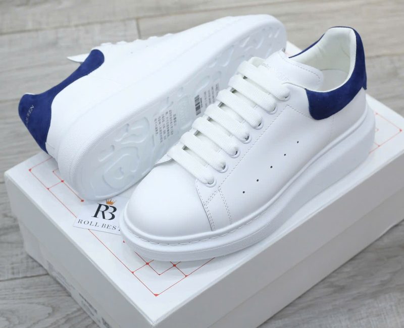 Giày Alexander McQueen Oversized White Paris Blue Like Auth