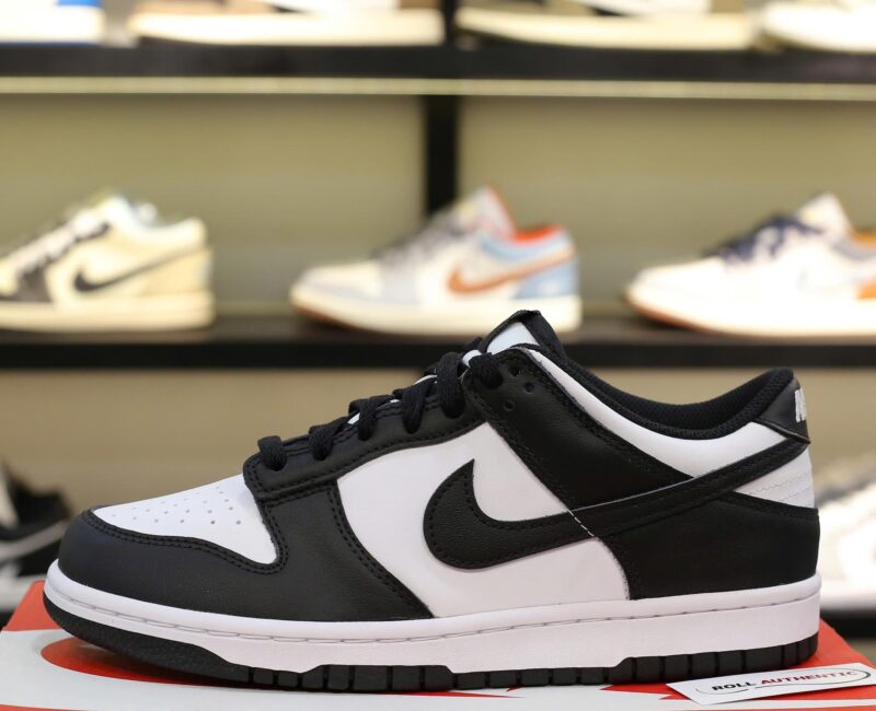 Giày Nike Dunk Low Retro White Black Real