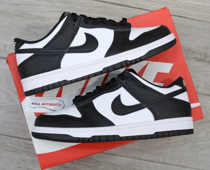 Giày Nike Dunk Low Retro White Black Real