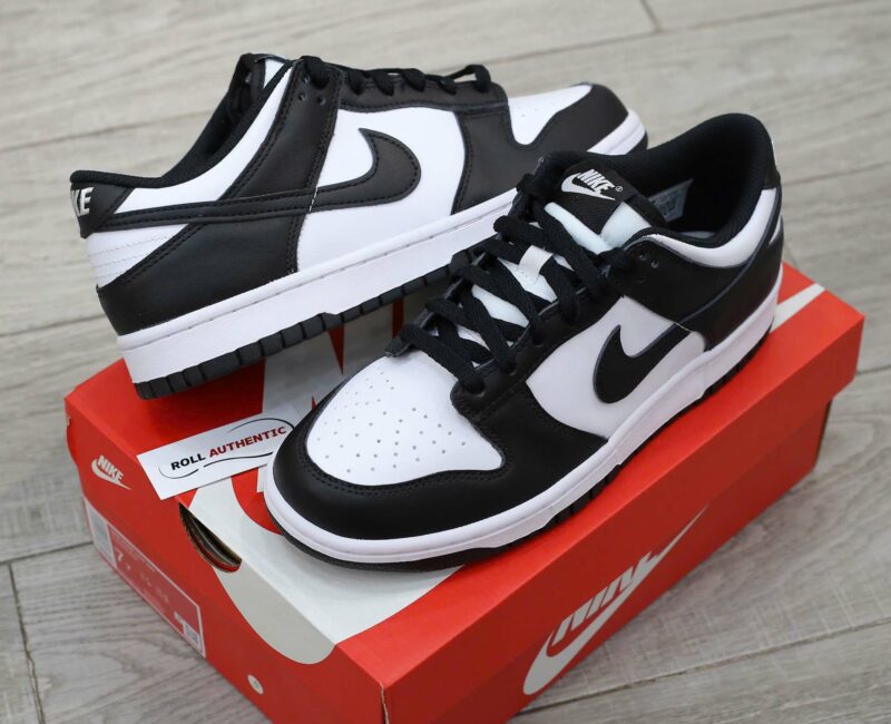 Giày Nike Dunk Low Retro White Black Real