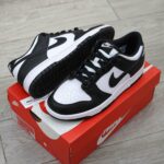 Giày Nike Dunk Low Retro White Black Real