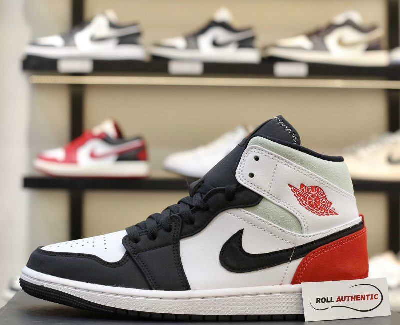 Giày Nike Air Jordan 1 Mid SE 'Union Black Toe' Real