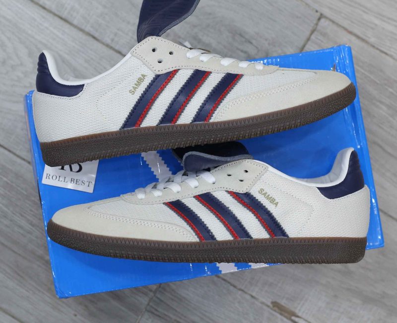 Giày Adidas Samba LT ‘Crystal White Dark Blue’ Best Quality