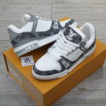 Giày Louis Vuitton LV Trainer Monogram Denim Grey Best Quality