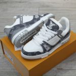 Giày Louis Vuitton LV Trainer Monogram Denim Grey Best Quality