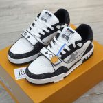 Giày Louis Vuitton LV Trainer ‘Velcro Strap Black White’ Best Quality