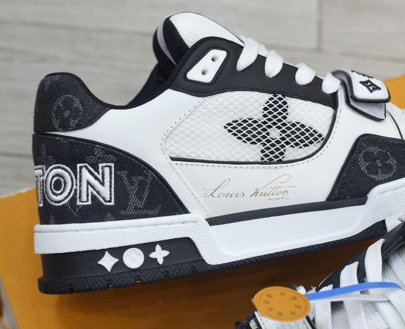 Giày Louis Vuitton LV Trainer ‘Velcro Strap Black White’ Best Quality