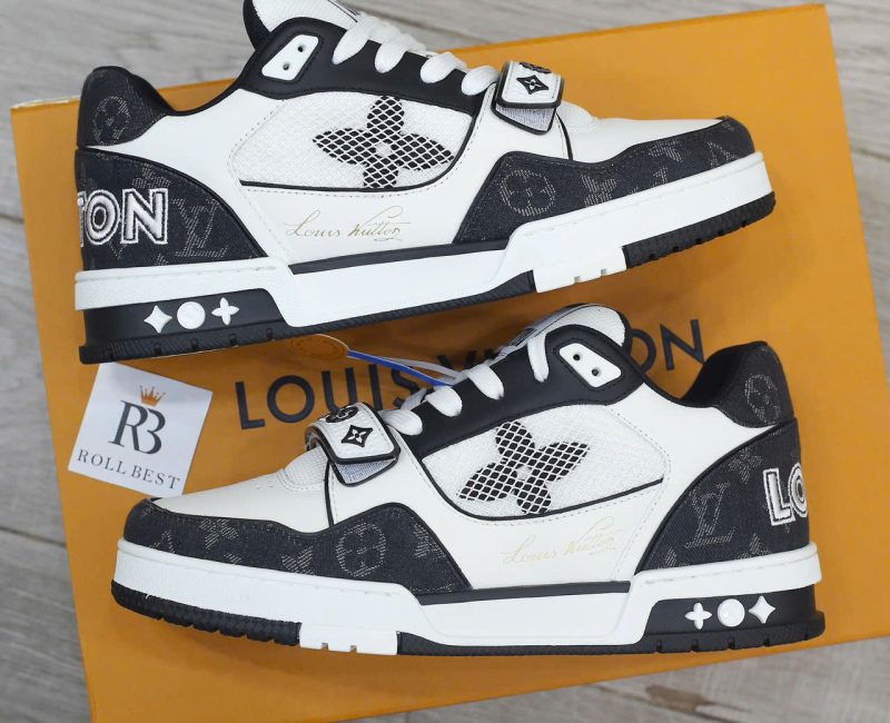 Giày Louis Vuitton LV Trainer ‘Velcro Strap Black White’ Best Quality