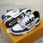 Giày Louis Vuitton LV Trainer ‘Velcro Strap Black White’ Best Quality