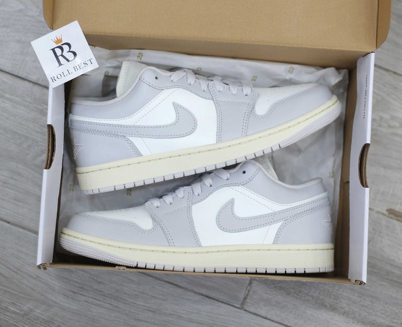 Giày Nike Air Jordan 1 Low ‘Light Grey Sail’ Best Quality